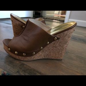 Michael Kors size 8.5 brown wedges!